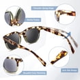 thumbnail image 2 of fuzhong-Reading Sunglasses for Women Oversized Lenses Blue Light Blocking Square Sun Readers Spring Hinge UV400 Protection, 2 of 4