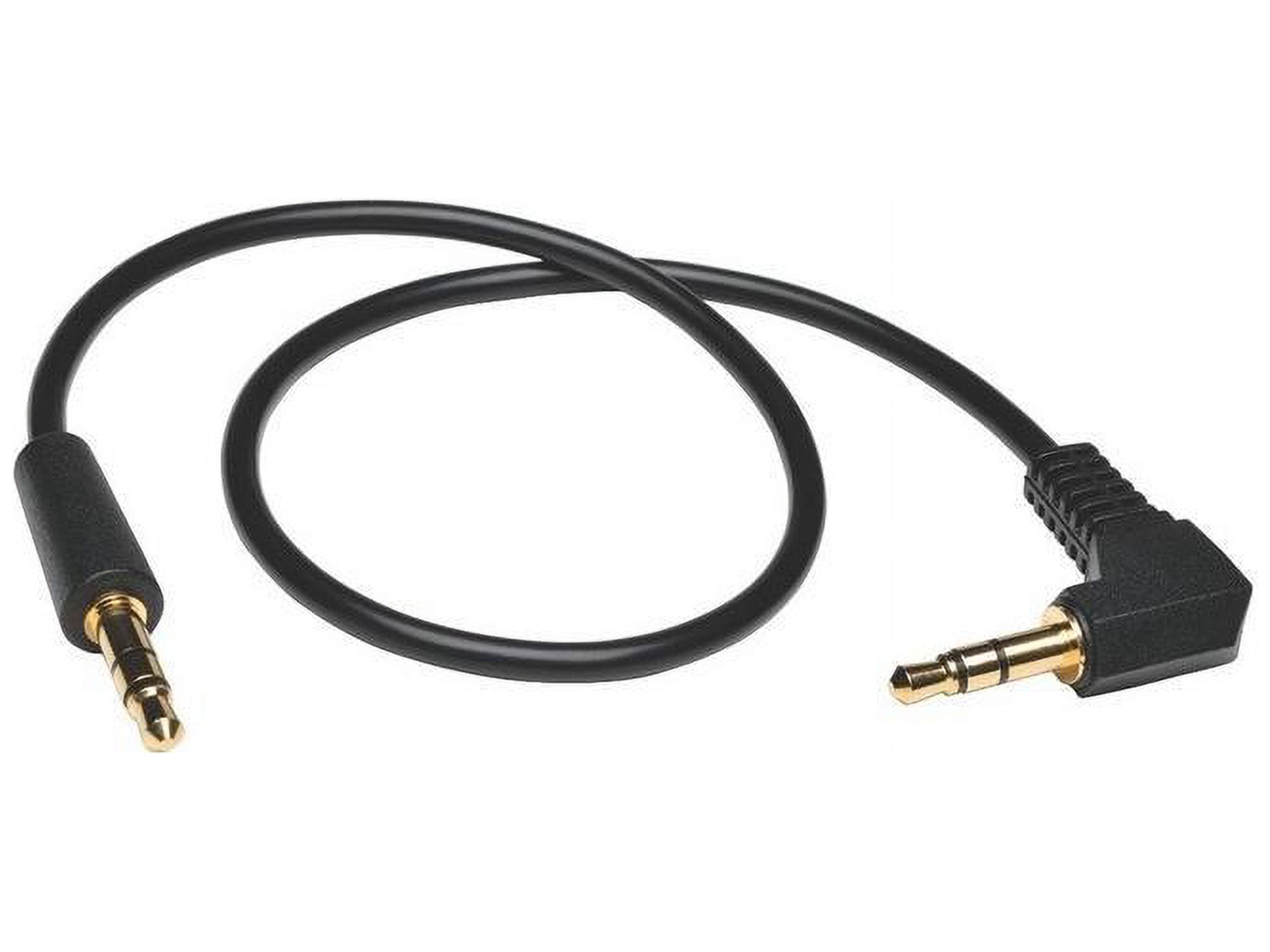 Tripp Lite P312-001-RA 1 Foot 3.5mm Mini Stereo Audio Cable with one Right Angle plug (M/M) - image 4 of 4