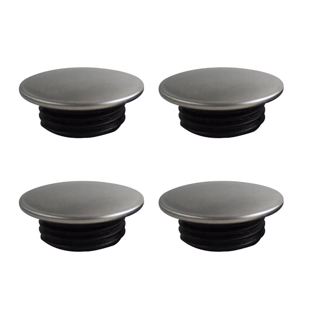 4 tapas de acero inoxidable para grifo de cocina, tapas decorativas para dispensador de jabón (orificio de instalación de 25-30 mm)