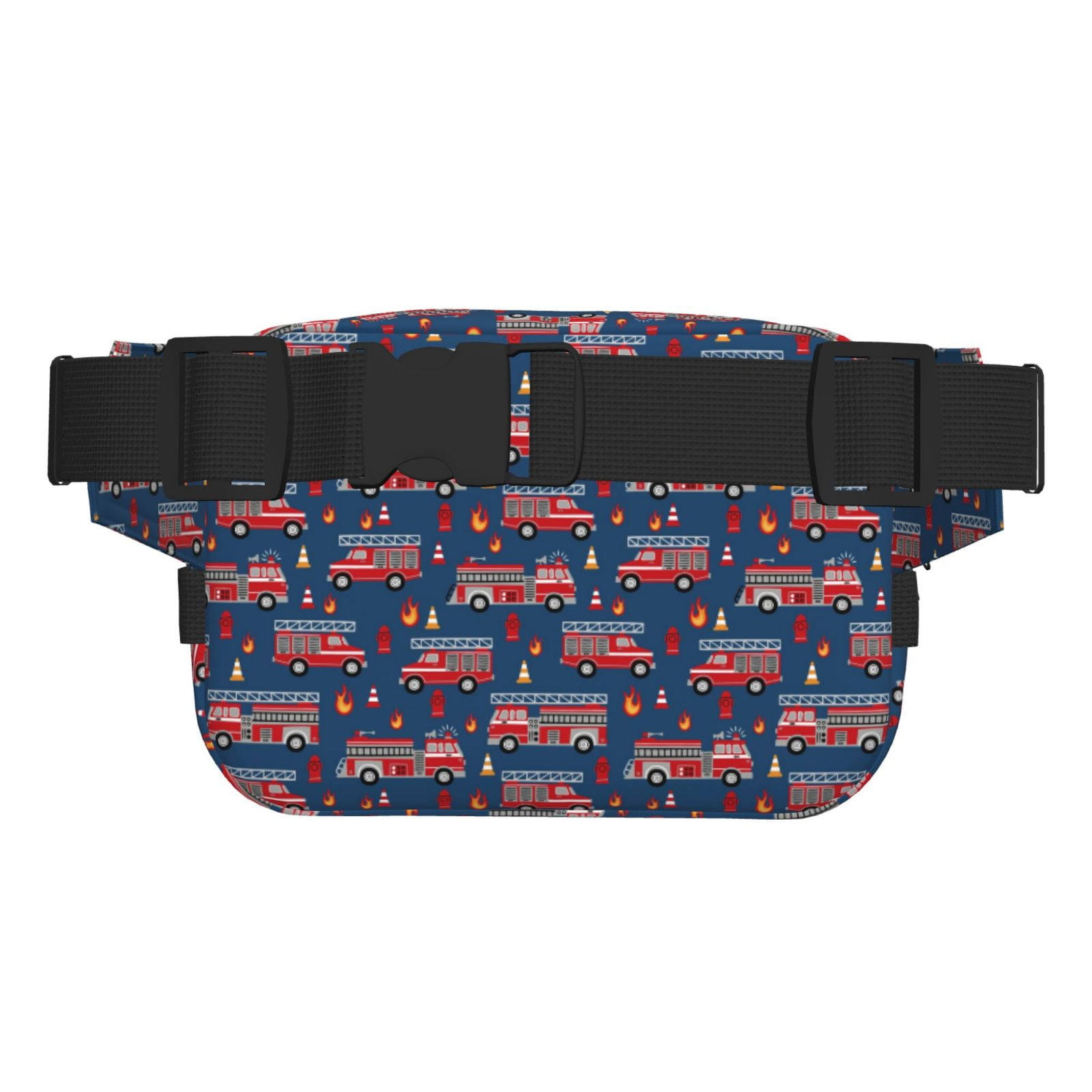 Hirioo Fire Truck 1 for Double Layer Waist Bag Adjustable Fanny Pack For Travel Running Hiking