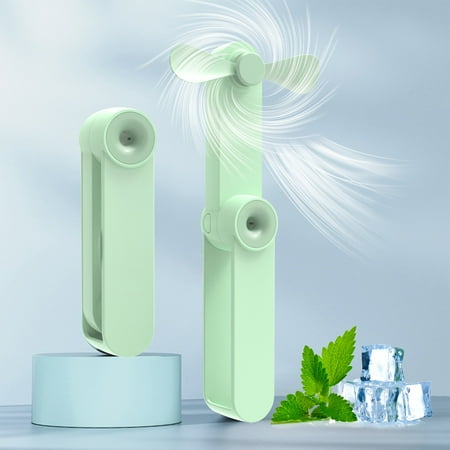 

Nhthy Portable Mini Fan USB Charging Handheld Mute Folding Electric Fan 3 Speeds Outdoor Carry Small Fan for Students Retractable Design Long Battery Life. Green