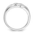 thumbnail image 2 of Solid 14k White Gold Diamond Men's Ring Band Size 9 (.105 cttw.), 2 of 6