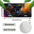 thumbnail image 2 of 1 Pcs 2D Flat License Plate Covers & Frames, Black Panther with Colorful For Decorative Front, Waterproof For Decoration Aluminum License Plate Covers & Frames Cover For Men Women, 12" X 6", 2 of 7