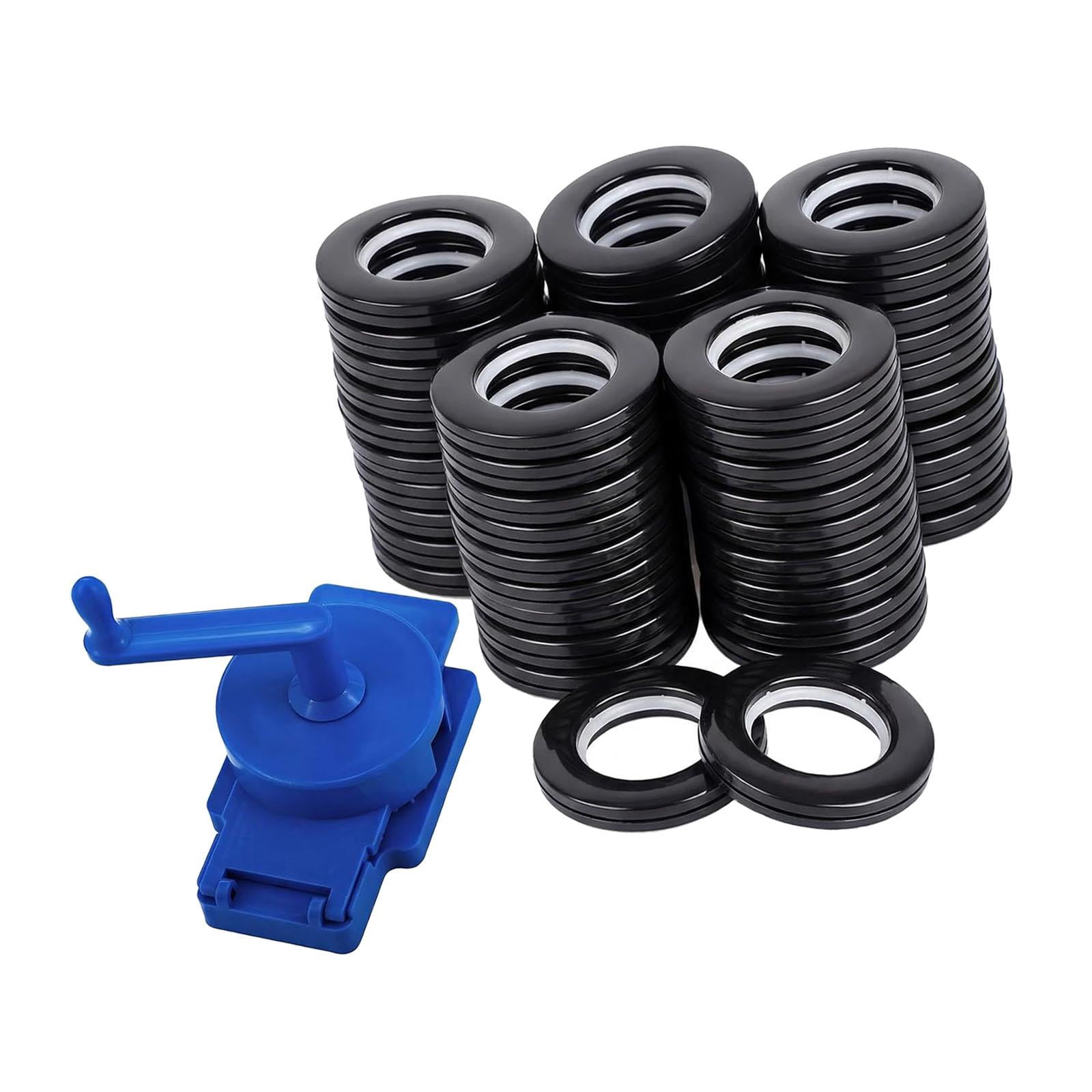 Axioma Polypropylene Rotary Curtain Grommet with Roman , Manual, , 50-pack Grommets for black