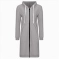 thumbnail image 4 of Towmus Zip up Hoodies for Women Plus Size Sweatshirts Long Coat Fall Winter Outwear with Pockets, 4 of 7