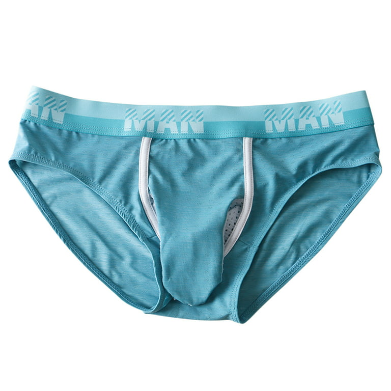 adviicd Mens Thong Underwear Men'S Boxer Briefs Men Briefs Breathable Ice  Silk Triangle Bikinis and Briefs Sky Blue S
