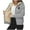 Gray, variant on Hoodie for Women, Trendy Christmas Printed Fleece Sweatshirt Winter Clothing Essentials Hoodie Casual Outerwear Zip Up Winter Coats