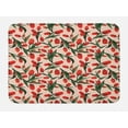 thumbnail image 1 of Colorful Bath Mat, Vermilion Colored Tulip Flowers and Leaves Illustration Art Print, Plush Bathroom Decor Mat with Non Slip Backing, 29.5" X 17.5", Pale Peach and Multicolor, by Ambesonne, 1 of 2