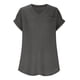 thumbnail image 4 of Camiseta de punto de manga corta con cuello en V y bolsillos para mujer. Top cómodo y casual para el verano., 4 of 4