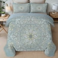 thumbnail image 3 of Davulos Quilt Set Twin Size ,Floral Print Bedding Set for Adult Women Soft Microfiber Summer Bedspreads Coverlets for All Seasons(1 Quilt, 1 Pillow Shams), 3 of 8