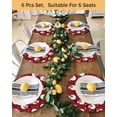 thumbnail image 4 of 15 Inch Round Placemats Set of 4, Red Christmas Snowman Non Slip Heat Insulation PP Table Mats, Winter Xmas Snowflake Cute Washable Place Mats for Kitchen Dining Party Table Decor, 4 of 7