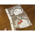 thumbnail image 3 of 2Packs - Baby in Car Sticker Decal Baby on Board Sign for Car Safety Sign Cute Baby in Car Waving Sticker (Boy+Girl), 3 of 8