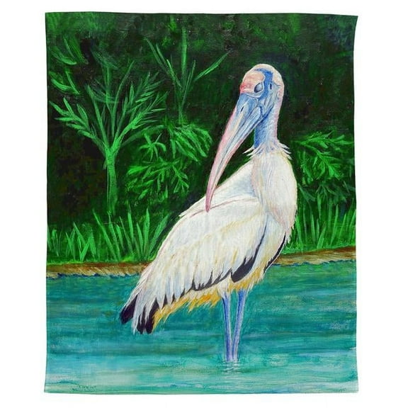 Betsy Drake TP738 24 x 30 in. Dicks Wood Stork Wall Hanging