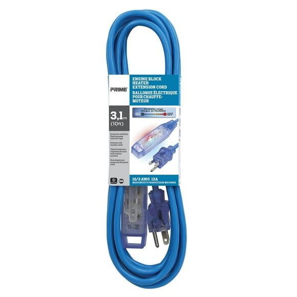 Prime Cordon d’extension du réchauffeur de bloc moteur 3m Cordon de chauffe-moteur