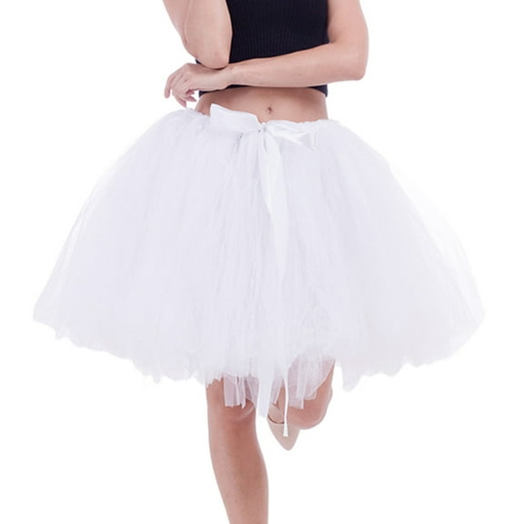 EDFBUYKRS Female Skirts Womens Skirts Fall Long Womens Pleated Short Skirt Adult Tutu Dancing Skirt