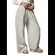 thumbnail image 1 of Pantalones Deportivos de Pierna para Mujer, Cintura Alta, Holgados, con Cordón Interior y Pierna Recta. Gris S, 1 of 10
