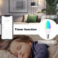 thumbnail image 4 of Advancent Smart WiFi Tuya LED Light E14 Decoration 500LM RGB Party Lighting Waterproof Voice C37 Brightness IP55 Bulbs Control Dimmable Type2 NO2, 4 of 6