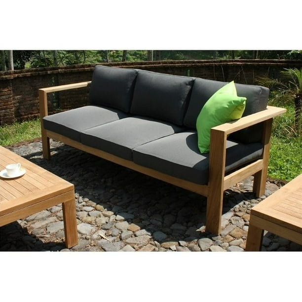 Harmonia Living Ando Patio Sofa In Teak, Harmonia Living Outdoor Furniture
