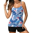 thumbnail image 3 of Plus Size Bathing Suit For Women Floral Tankini Swimsuits Bathing Suits Two Piece Tankini Tops Bikini Bottoms, 3 of 8