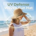 thumbnail image 4 of Womens Straw Hat, 2026 Upgraded Foldable Sun Hat for Women, BeachSun Straw Hats for Vacation Travel (Pink), 4 of 9