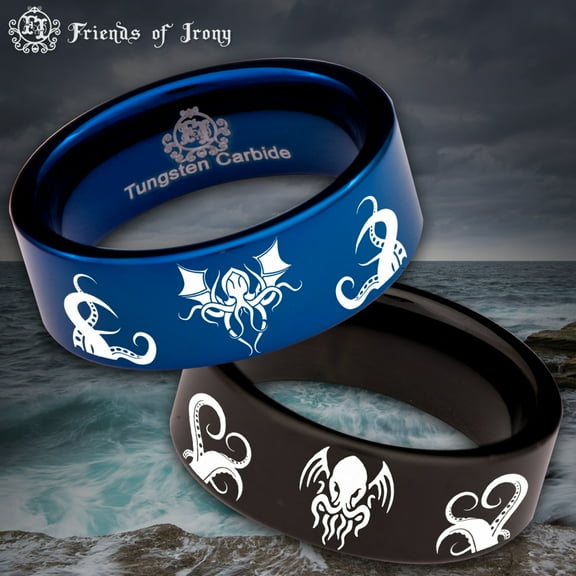 Cthulhu Tungsten Carbide Ring