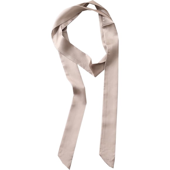 y Solid color long scarf Solid color thin scarf tie handbag wrap handle ribbon