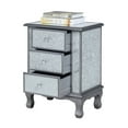 thumbnail image 2 of Convenience Concepts Gold Coast Vineyard 3-Drawer Mirrored End Table, 2 of 3