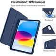 thumbnail image 2 of KOMI for iPad 10th Generation Case 2022 with Pencil Holder, iPad 10.9 Inch Case [Support Touch ID] Flexible TPU Back Shell Smart Trifold Stand Protective Cover, Auto Wake/Sleep, 2 of 5