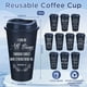 thumbnail image 2 of Paquete de 20 tazas de café reutilizables de plástico con tapa Skylety, 470 ml, 2 of 7