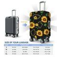 thumbnail image 6 of Haiem Flower (2) Luggage Cover Printed Suitcase Covers for Luggage Elastic Washable Suitcase Protector Fits 18-32 Inch Luggage-Medium, 6 of 9