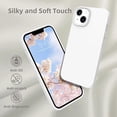 thumbnail image 2 of iPhone 13 Case, Phone Case iPhone 13,Slim Fit Liquid Silicone Soft Gel Rubber Lightweight Microfiber Lining Shockproof Anti-Scratch Protective Phone Cover for iPhone 13 6.1'' 2021, White, 2 of 17