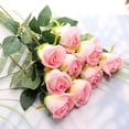 thumbnail image 2 of Fake Roses, Artificial Flowers With Long Stems, Single Artificial Rose,19.7 Inch Realistic Faux Silk Rose, Elegant Roses For Bridal Wedding, Valentine's Day, Mother's Day Gift, 1Pc(Pink1,19.7x2"), 2 of 7