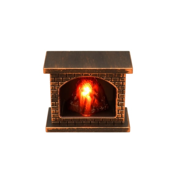 Flame Lamp LED Flame Effect Light Realistic Log Wood Burning Simulation Battery Powered Table Decor for Indoor Outdoor Home Cozy Decor,Red