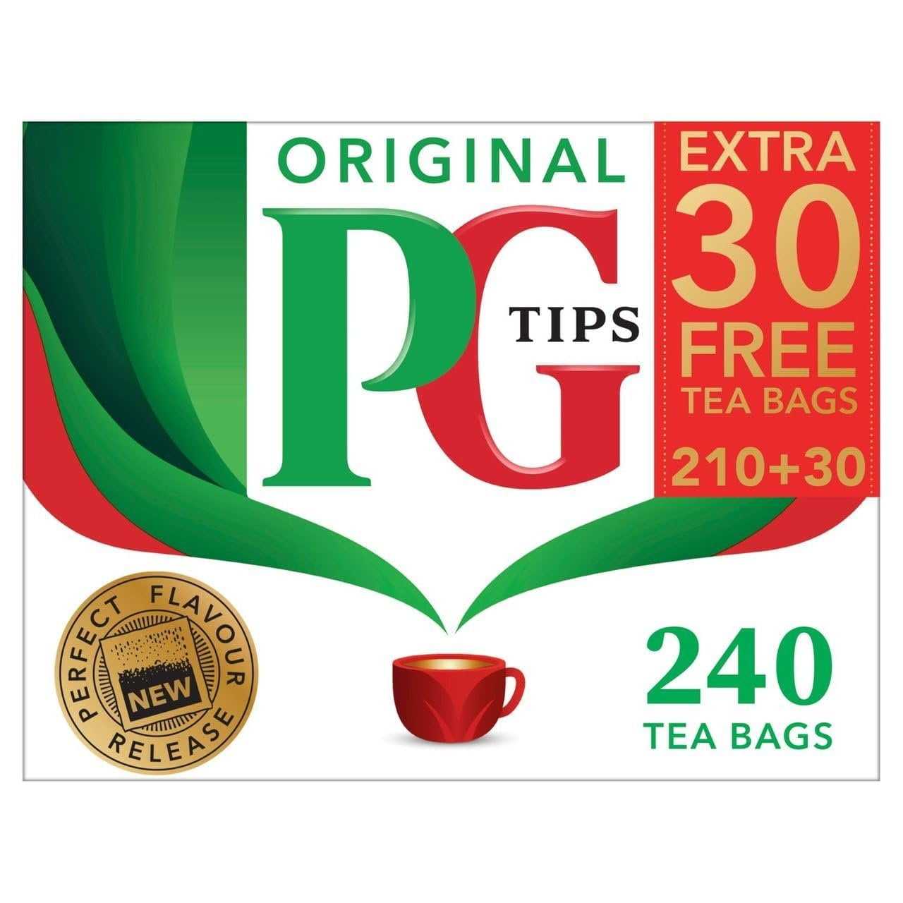 PG Tips 240 Original Pyramid Tea Bags from Great Britain
