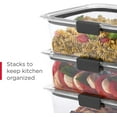 thumbnail image 4 of Rubbermaid 2108407 Leak-Proof Brilliance Food Storage Set | 9.6 Cup Plastic Containers with Lids | Microwave and Dishwasher Safe, 2-Pack, Clear, 4 of 4
