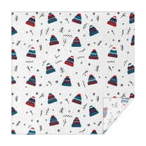 Christmas Square Tablecloth 42x42 Inch – Waterproof Polyester Printed Table Cover, Wrinkle Resistant & Washable for Kitchen Dining Picnic Party Decor, Single-v4-15, White