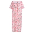 thumbnail image 4 of WBQ Plus Size Women Floral Nightgown,Square Neck Sleepwear Casual Nightshirt With Lace Trim,Long Nightdress House Dress XL-5XL, 4 of 9