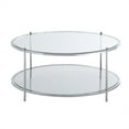 thumbnail image 4 of Convenience Concepts Royal Crest Round Glass Coffee Table in Chrome Metal Frame, 4 of 5