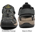 thumbnail image 5 of Rumpra Men’s Closed Toe Sport Sandals, Lightweight Leather Outdoor Hiking Water Shoes, 5 of 10