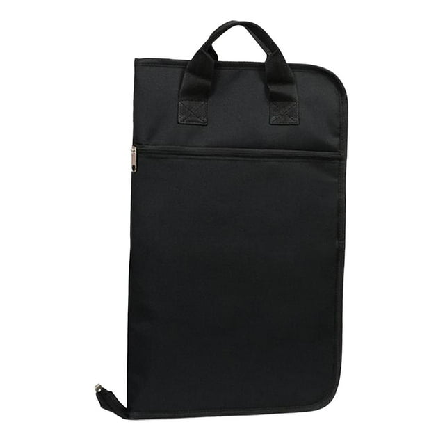 Bolsa para baquetas, estuche de almacenamiento portátil para baquetas, gran capacidad, soporte duradero para baquetas, bolso para mazos, regalo para Negro