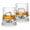 B, variant on 360 Spinning Whiskey Glasses Set of 1 - Rotating Old Fashioned 10oz Rocks Glass with Heavy Base for Home Bars
