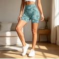 thumbnail image 4 of DHFJKG Womens Workout Yoga Shorts High Waist Buttery Soft Seamless Cycling Athletic Leggings Shorts, 4 of 6