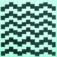 thumbnail image 1 of Ahgly Company Indoor Square Abstract Turquoise Blue Contemporary Area Rugs, 7' Square, 1 of 4
