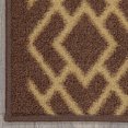 thumbnail image 5 of Ottomanson Non-Slip Rubberback Diamond 8.5" x 26" Indoor Stair Treads, 7 Pack, Brown/Beige, 5 of 10
