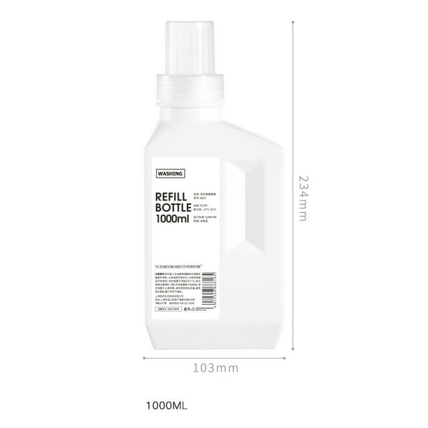 (White) Laundry Liquid Refillable Bottle Laundry Detergent Dispenser