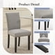 thumbnail image 5 of Set of 2 light gris nailhead fabric dining sillas con forrado seat y negra solid wood legs para kitchen use, 5 of 8