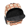 thumbnail image 6 of FORMRS School Backpack with Front Zippered Pocket 12" Student Travel Daypack, Beige Geometric, 6 of 6