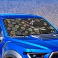 thumbnail image 2 of Yuyamidu Boho Mandala Flower Car Window Sunshades for Front Window Dragonfly Car Sun Shade Foldable Automotive Windshield Sunshade for Car SUV Van Interior Accessories, 2 of 7