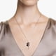 thumbnail image 5 of Collar con colgante de cisne de Swarovski con cristales negros en oro rosa, 5 of 6