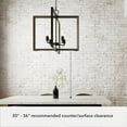 thumbnail image 5 of Hunter - Woodburn 4-light Noble Bronze, Extra Large Pendant Light, Dimmable, Modern Style, Rectangle Shaped, for Bedrooms, Dining, Living Rooms - 19808, 5 of 7